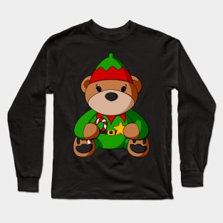 Elf Teddy Bear Long Sleeve T-Shirt